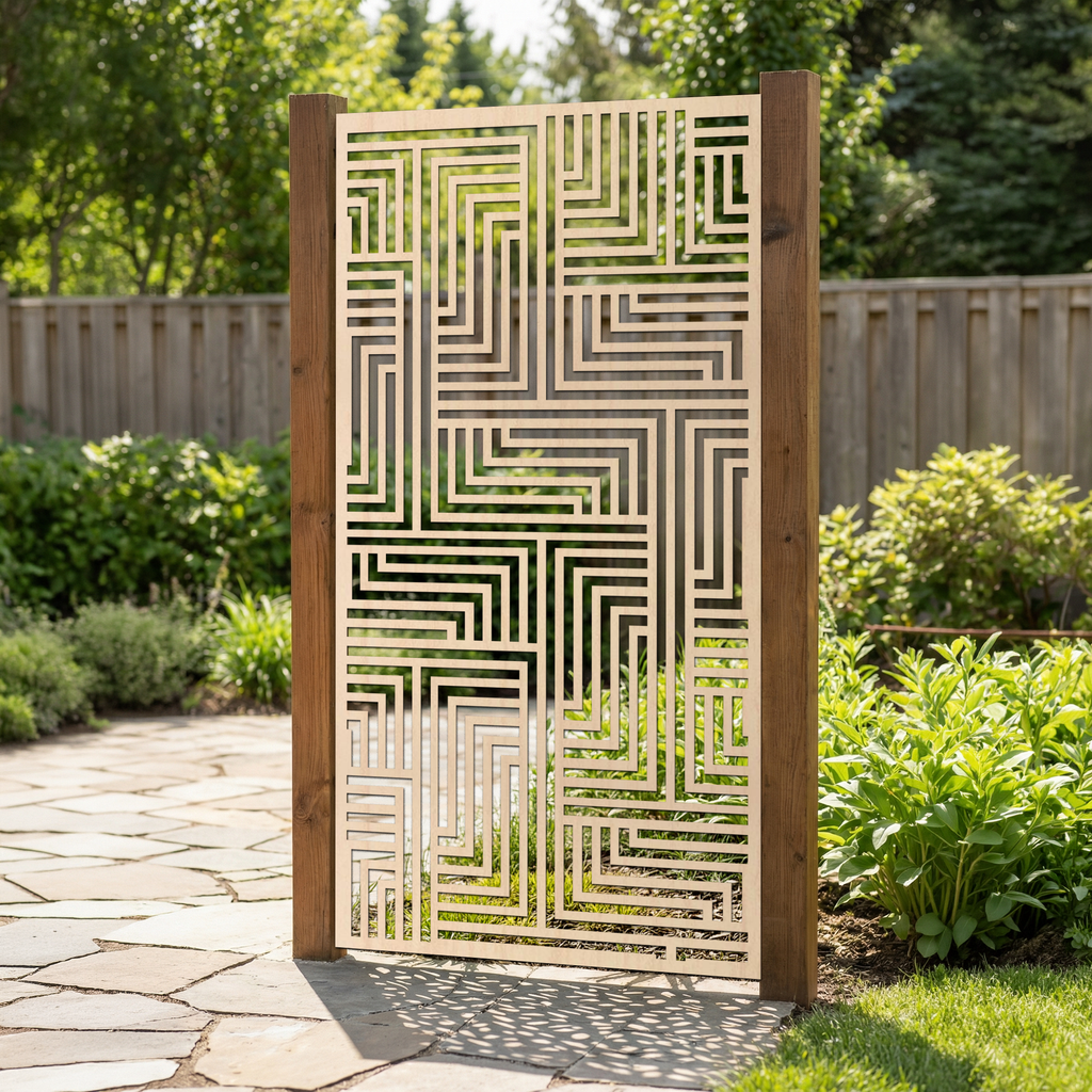 Lines Geometric Garden Privacy Screen [GEO1]