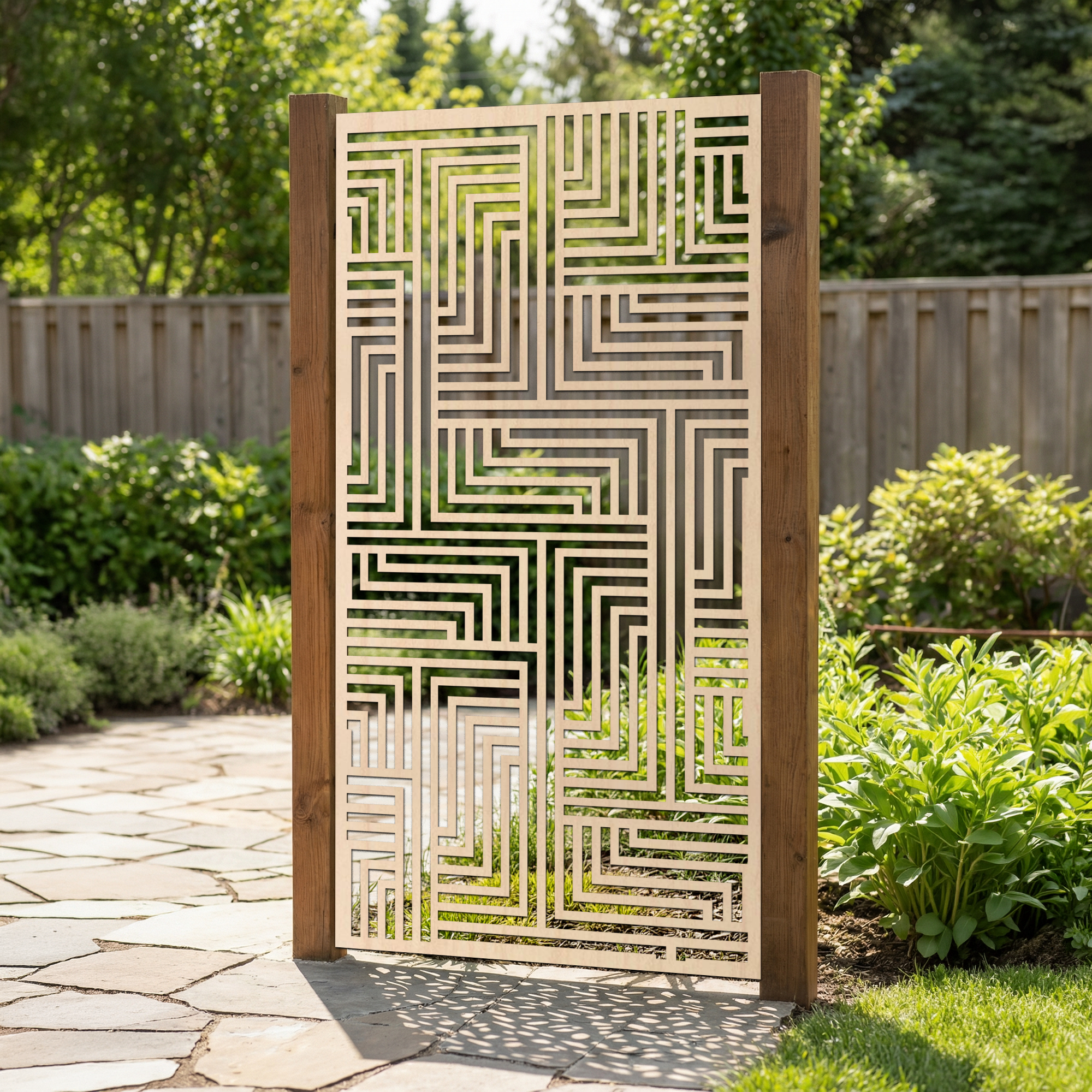 Lines Geometric Garden Privacy Screen [GEO1]